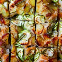 focaccia with zucchini and potatoes